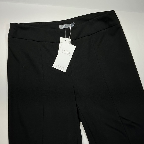 ILTM I Love Tyler Madison Black Wide Leg Slit Hem Cropped Pants Womens - Picture 1 of 15